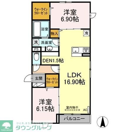 アナシエ鹿浜の物件間取画像
